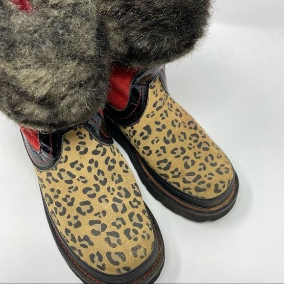 Ariat FatBaby Faux Fur Leopard Print Boots Size 6.5 B - Picture 9 of 10